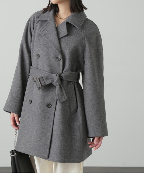 FREE'S MART（フリーズマート）の「◆スタンドカラーミドル丈コート（ステンカラーコート・レディース・ベージュ系その他/グレー系その他/ブラック・SMALL/MEDIUM）」の15枚目の写真