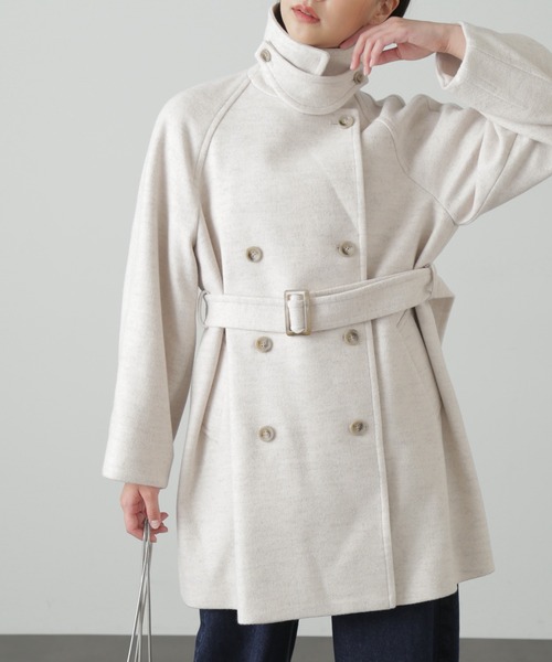 FREE'S MART（フリーズマート）の「◆スタンドカラーミドル丈コート（ステンカラーコート・レディース・ベージュ系その他/グレー系その他/ブラック・SMALL/MEDIUM）」の22枚目の写真