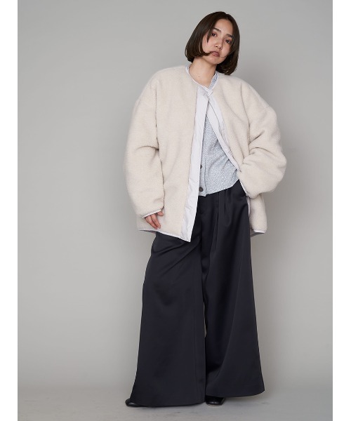 FRAY I.D(フレイアイディー)の「リバーシブルボアジャケット(その他アウター・レディース・ブラック/ホワイト/ブルー・0/1)」の5枚目の写真