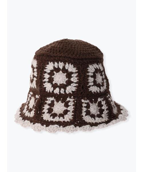 Samansa Mos2（サマンサ モスモス）の「配色クロシェハット（ハット・レディース・ベージュ/ブラウン・F）」の8枚目の写真