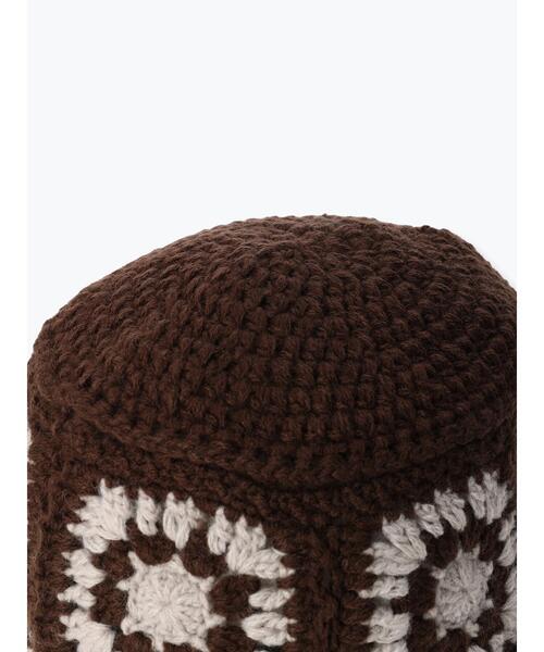 Samansa Mos2（サマンサ モスモス）の「配色クロシェハット（ハット・レディース・ベージュ/ブラウン・F）」の9枚目の写真