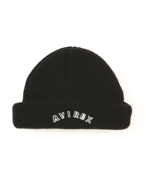 AVIREX（アヴィレックス）の「2WAY WATCH CAP / ２ウェイ ワッチキャップ / AVIREX / アヴィレックス（ニットキャップ/ビーニー・メンズ・ネイビー/ブラック・F）」の3枚目の写真