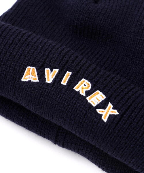 AVIREX（アヴィレックス）の「2WAY WATCH CAP / ２ウェイ ワッチキャップ / AVIREX / アヴィレックス（ニットキャップ/ビーニー・メンズ・ネイビー/ブラック・F）」の6枚目の写真