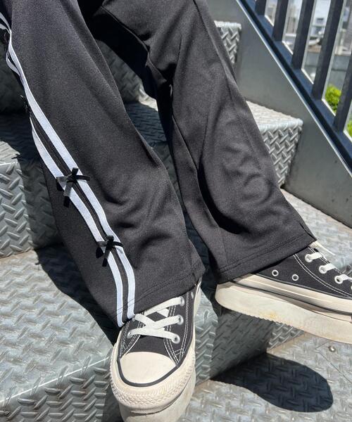 WC（ダブル シー）の「リボンラインフレアパンツ（その他パンツ・レディース・ブラック/ネイビー/グリーン/グレー・FREE）」の5枚目の写真