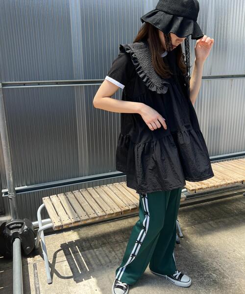 WC（ダブル シー）の「リボンラインフレアパンツ（その他パンツ・レディース・ブラック/ネイビー/グリーン/グレー・FREE）」の12枚目の写真