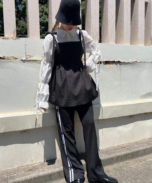 WC（ダブル シー）の「リボンラインフレアパンツ（その他パンツ・レディース・ブラック/ネイビー/グリーン/グレー・FREE）」の16枚目の写真