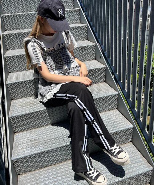 WC（ダブル シー）の「リボンラインフレアパンツ（その他パンツ・レディース・ブラック/ネイビー/グリーン/グレー・FREE）」の20枚目の写真