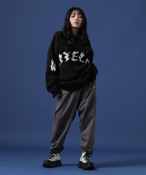 WHITELAND(ホワイトランド)の「【WEB&DEPOT限定】WHITELAND/ホワイトランド/FRONT LOGO CREWNECK KNIT(ニット/セーター・レディース・ブラック/アイボリー/ブルー・L/M)」の6枚目の写真