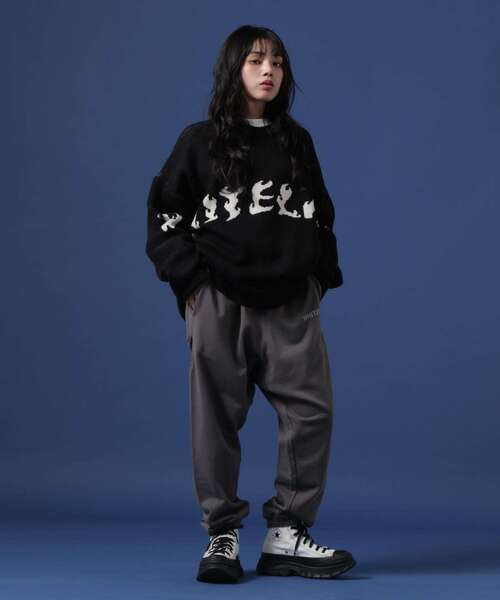 WHITELAND(ホワイトランド)の「【WEB&DEPOT限定】WHITELAND/ホワイトランド/FRONT LOGO CREWNECK KNIT(ニット/セーター・レディース・ブラック/アイボリー/ブルー・L/M)」の7枚目の写真