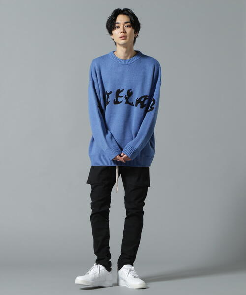 WHITELAND(ホワイトランド)の「【WEB&DEPOT限定】WHITELAND/ホワイトランド/FRONT LOGO CREWNECK KNIT(ニット/セーター・レディース・ブラック/アイボリー/ブルー・L/M)」の11枚目の写真