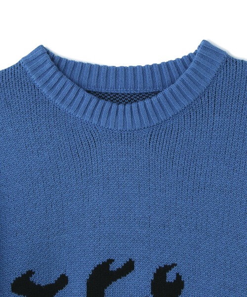 WHITELAND(ホワイトランド)の「【WEB&DEPOT限定】WHITELAND/ホワイトランド/FRONT LOGO CREWNECK KNIT(ニット/セーター・レディース・ブラック/アイボリー/ブルー・L/M)」の14枚目の写真