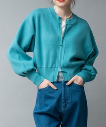 ダブルジップカーディガン