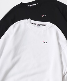 FILA/フィラ 別注 オーバーサイズ 裏起毛 ロゴ ワンポイント刺繍 スウェット トレーナー/長袖 トップス プルオーバー/レディース メンズ