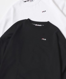 FILA/フィラ 別注 オーバーサイズ 裏起毛 ロゴ ワンポイント刺繍 スウェット トレーナー/長袖 トップス プルオーバー/レディース メンズ
