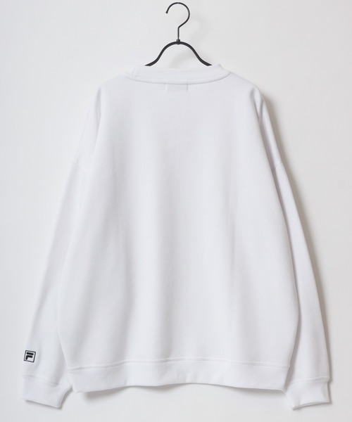 FILA(フィラ)の「FILA/フィラ 別注 オーバーサイズ 裏起毛 ロゴ ワンポイント刺繍 スウェット トレーナー/長袖 トップス プルオーバー/レディース メンズ(スウェット・レディース・ブラック/ブルー系その他/ブラック系その他/ホワイト/ネイビー/オートミール・L/M/LL)」の13枚目の写真