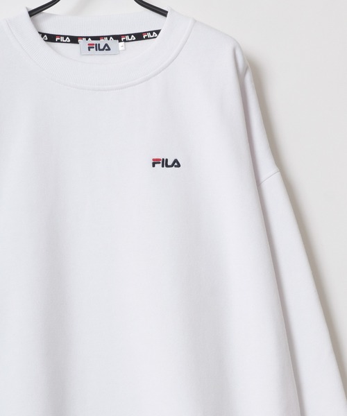 FILA(フィラ)の「FILA/フィラ 別注 オーバーサイズ 裏起毛 ロゴ ワンポイント刺繍 スウェット トレーナー/長袖 トップス プルオーバー/レディース メンズ(スウェット・レディース・ブラック/ブルー系その他/ブラック系その他/ホワイト/ネイビー/オートミール・L/M/LL)」の20枚目の写真