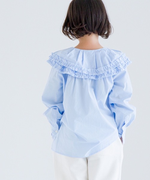 LOWRYS FARM(ローリーズファーム)の「フリルカラーブラウスLS 977221(シャツ/ブラウス・キッズ・ブルー/ホワイト/ブラック・150cm/140cm/130cm/120cm/110cm)」の15枚目の写真