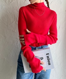 She's Closet | アームウォーマー風ハイネックタイト長袖指穴フィンガーホールリブニット(ニット/セーター)