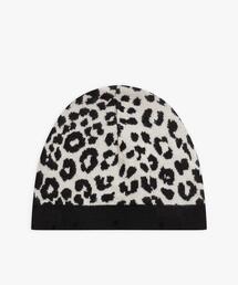 agnes b. | LU45 BONNET レオパード柄キャップ(ニットキャップ/ビーニー)