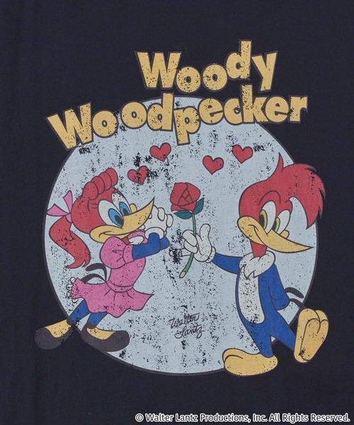 ウッドペッカーコラボ☆ロングスカートTシャツセット Woody Woodpecker】 別注 ウッドペッカー オーバーサイズ