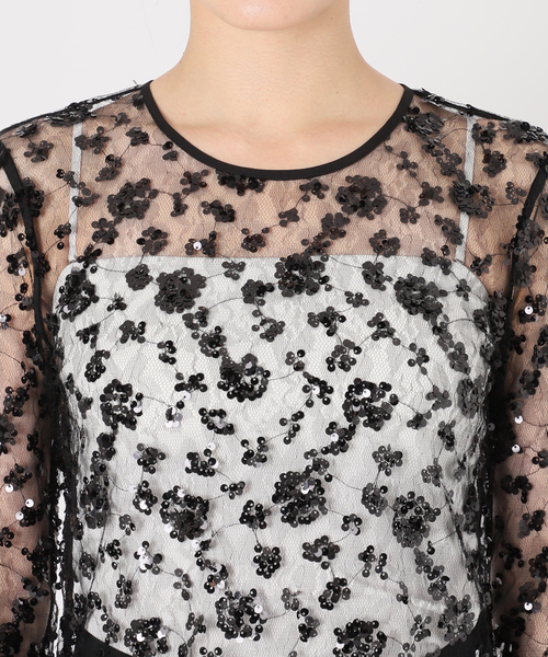 EDIT. FOR LULU（エディットフォールル）の「【BAUM UND PFERDGARTEN/バウムウンドヘルガーデン】シアートップス（シャツ/ブラウス・レディース・ブラック・36）」の4枚目の写真