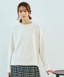 grove（グローブ）の「◆ふんわりやわらか!フラッフィーコットンブレンドクルーネックプルオーバー（ニット/セーター・レディース）」