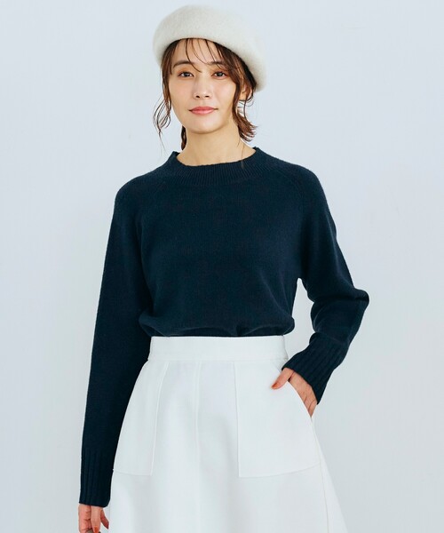 grove（グローブ）の「◆ふんわりやわらか!フラッフィーコットンブレンドクルーネックプルオーバー（ニット/セーター・レディース・ナチュラル/ブルー系その他/ライトブルー/グレー/パープル・03/02/04/01/05）」の4枚目の写真