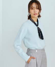 grove | ふんわりやわらか!フラッフィーコットンブレンドクルーネックプルオーバー(ニット/セーター)