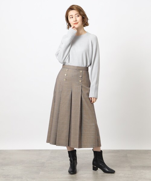 grove（グローブ）の「◆ふんわりやわらか!フラッフィーコットンブレンドクルーネックプルオーバー（ニット/セーター・レディース・ナチュラル/ブルー系その他/ライトブルー/グレー/パープル・03/02/04/01/05）」の7枚目の写真