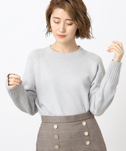 grove（グローブ）の「◆ふんわりやわらか!フラッフィーコットンブレンドクルーネックプルオーバー（ニット/セーター・レディース・ナチュラル/ブルー系その他/ライトブルー/グレー/パープル・03/02/04/01/05）」の10枚目の写真