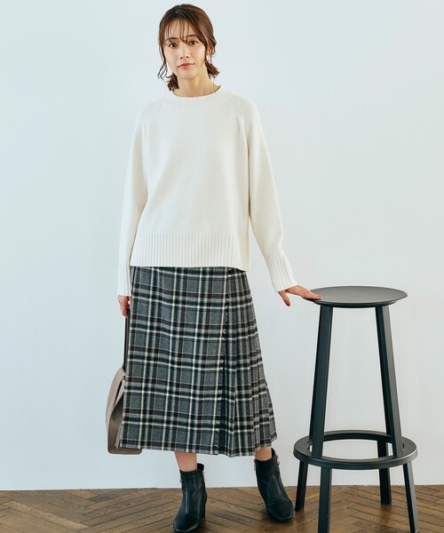 grove（グローブ）の「◆ふんわりやわらか!フラッフィーコットンブレンドクルーネックプルオーバー（ニット/セーター・レディース・ナチュラル/ブルー系その他/ライトブルー/グレー/パープル・03/02/04/01/05）」の14枚目の写真