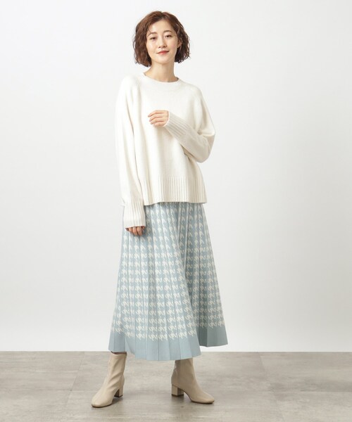 grove（グローブ）の「◆ふんわりやわらか!フラッフィーコットンブレンドクルーネックプルオーバー（ニット/セーター・レディース・ナチュラル/ブルー系その他/ライトブルー/グレー/パープル・03/02/04/01/05）」の15枚目の写真