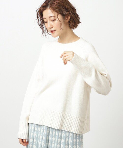 grove（グローブ）の「◆ふんわりやわらか!フラッフィーコットンブレンドクルーネックプルオーバー（ニット/セーター・レディース・ナチュラル/ブルー系その他/ライトブルー/グレー/パープル・03/02/04/01/05）」の18枚目の写真