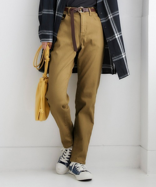 nissen(ニッセン)の「【あったか裏起毛】ストレッチゆるフィットスキニーパンツ(チノパンツ・レディース・ボルドー/チャコール/ネイビー系2/ブラック系1/ネイビー系1/ベージュ/ブラック・L/LL/S/M/3L)」の5枚目の写真