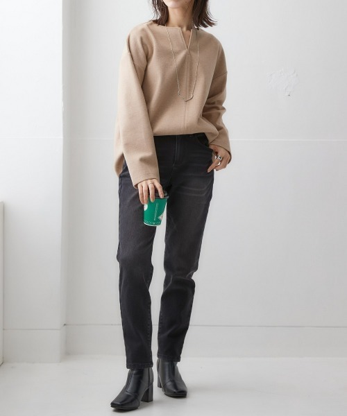 nissen(ニッセン)の「【あったか裏起毛】ストレッチゆるフィットスキニーパンツ(チノパンツ・レディース・ボルドー/チャコール/ネイビー系2/ブラック系1/ネイビー系1/ベージュ/ブラック・L/LL/S/M/3L)」の12枚目の写真