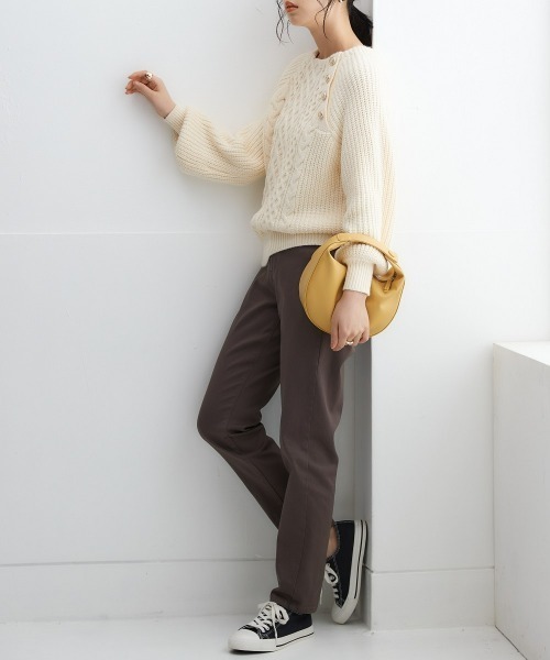 nissen(ニッセン)の「【あったか裏起毛】ストレッチゆるフィットスキニーパンツ(チノパンツ・レディース・ボルドー/チャコール/ネイビー系2/ブラック系1/ネイビー系1/ベージュ/ブラック・L/LL/S/M/3L)」の13枚目の写真