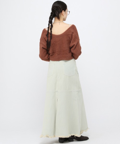 3.3 Field Trip （3.3フィールドトリップ）の「3.3 Field Trip／フェザーショートカーデ　2976546（カーディガン/ボレロ・レディース・グリーン/アイボリー/ネイビー/ブラウン/ブラック・FREE）」の10枚目の写真