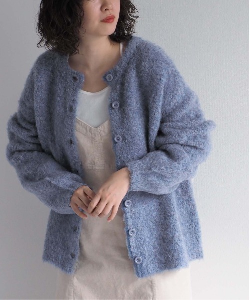 cepo（セポ）の「ふわふわ綿あめニットカーディガン（カーディガン/ボレロ・レディース・ブルー/グリーン/オフホワイト/ベージュ・M）」の4枚目の写真