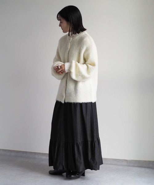 cepo（セポ）の「ふわふわ綿あめニットカーディガン（カーディガン/ボレロ・レディース・ブルー/グリーン/オフホワイト/ベージュ・M）」の20枚目の写真