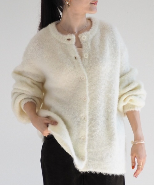 cepo（セポ）の「ふわふわ綿あめニットカーディガン（カーディガン/ボレロ・レディース・ブルー/グリーン/オフホワイト/ベージュ・M）」の5枚目の写真