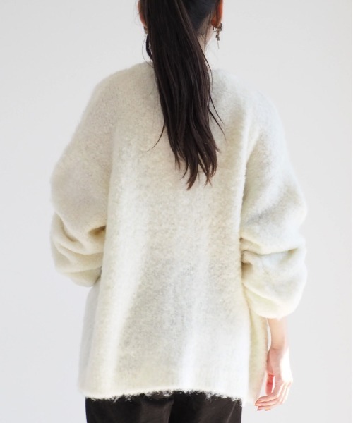 cepo（セポ）の「ふわふわ綿あめニットカーディガン（カーディガン/ボレロ・レディース・ブルー/グリーン/オフホワイト/ベージュ・M）」の8枚目の写真