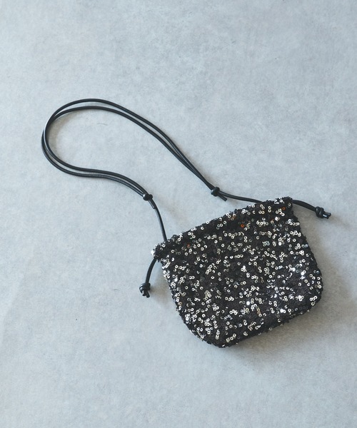 un dix cors（アンディコール）の「スパンコール巾着（ハンドバッグ・レディース・ブラック/シルバー・FREE）」の20枚目の写真
