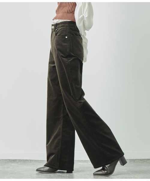 ANAP(アナップ)の「コーデュロイストレートパンツ(その他パンツ・レディース・ダークブラウン/モスグリーン/アイボリー・M/S)」の9枚目の写真