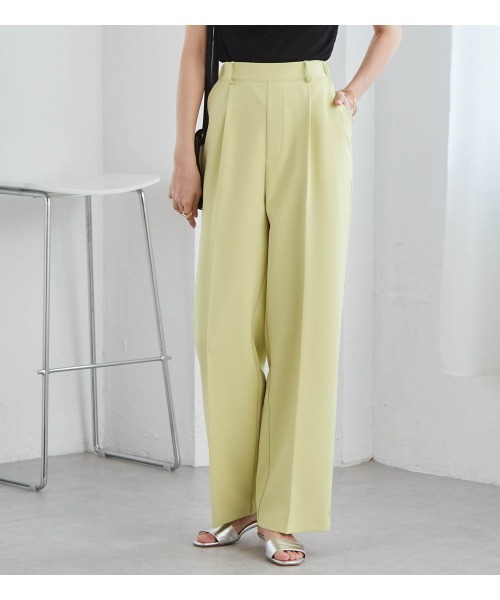 RANAN（ラナン）の「[低身長サイズ有]美脚シルエットセンタープレススラックス(股下62cm)（スラックス・レディース・チャコール/ライトピンク/ブラック/ロイヤルブルー/ライトグレー/ブルーグリーン/ブラウン系その他/ダークブルー/イエロー系その他/シルバーグレー・M/S/LL/L/3L）」の9枚目の写真