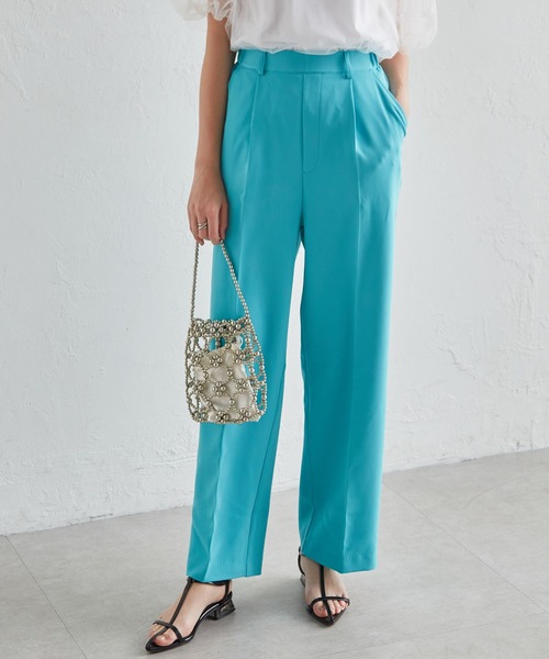 RANAN（ラナン）の「[低身長サイズ有]美脚シルエットセンタープレススラックス(股下62cm)（スラックス・レディース・チャコール/ライトピンク/ブラック/ロイヤルブルー/ライトグレー/ブルーグリーン/ブラウン系その他/ダークブルー/イエロー系その他/シルバーグレー・M/S/LL/L/3L）」の7枚目の写真