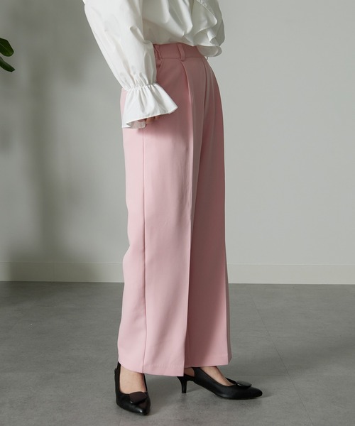 RANAN（ラナン）の「[低身長サイズ有]美脚シルエットセンタープレススラックス(股下62cm)（スラックス・レディース・チャコール/ライトピンク/ブラック/ロイヤルブルー/ライトグレー/ブルーグリーン/ブラウン系その他/ダークブルー/イエロー系その他/シルバーグレー・M/S/LL/L/3L）」の21枚目の写真