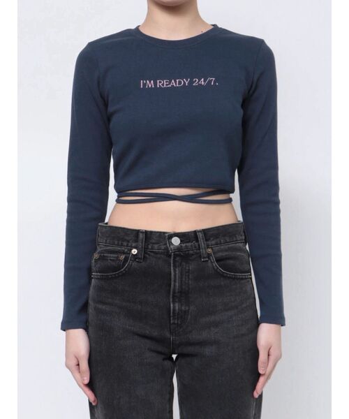 jouetie（ジュエティ）の「バックオープントップス【カップ付き】（Tシャツ/カットソー・レディース・ブラック/ネイビー/オフホワイト/ピンク・MEDIUM）」の5枚目の写真