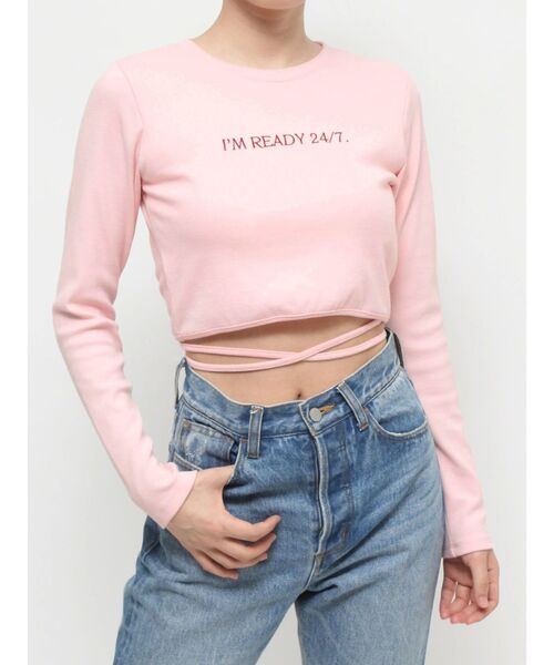 jouetie（ジュエティ）の「バックオープントップス【カップ付き】（Tシャツ/カットソー・レディース・ブラック/ネイビー/オフホワイト/ピンク・MEDIUM）」の17枚目の写真