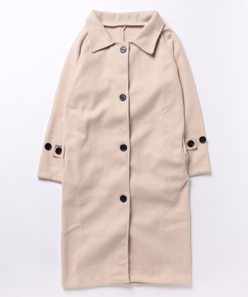 BLANC FICELLE（ブランフィセル）の「ロング丈 ステンカラー コート（ステンカラーコート・レディース・ベージュ/ブラック・S/M/L/XL）」の7枚目の写真