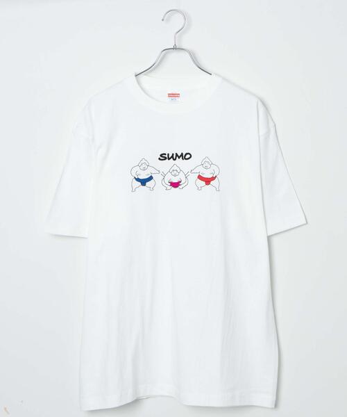 WEGO（ウィゴー）の「WEGO/トリプル相撲T（Tシャツ/カットソー・メンズ・ホワイト/ブラック・MEDIUM/XX-LARGE）」の2枚目の写真